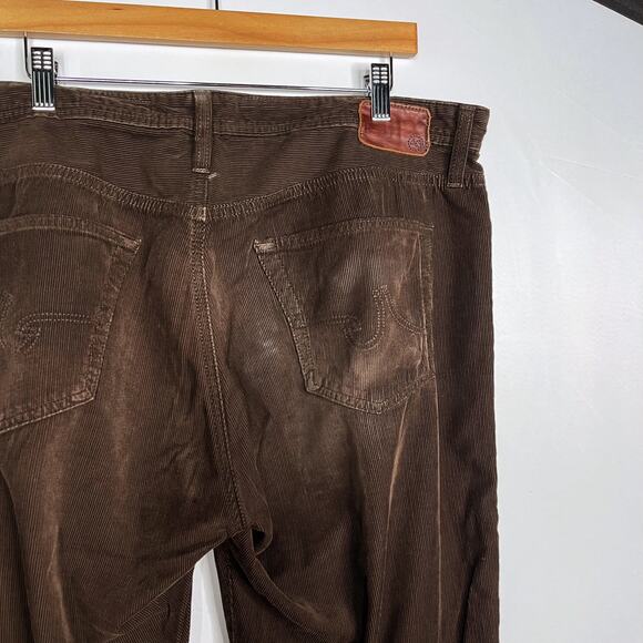 AG Adriano Goldschmied Mens 38 x 34 Brown Protege Straight Leg Corduroy Pants - Picture 6 of 9